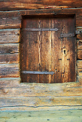 Image showing wall of  ancient wooden barn