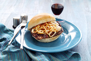 Image showing Steak And Onion Burger