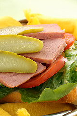 Image showing Spam And Dill Pickle