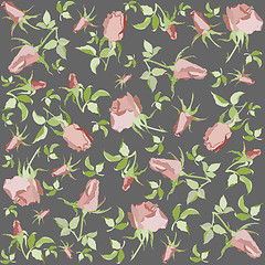 Image showing Seamless  background. Illustration rose.