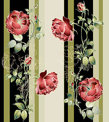 Image showing Seamless background from a flowers ornament, fashionable modern 