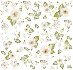 Image showing Seamless background from a flowers ornament, fashionable modern wallpaper or textile