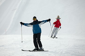 Image showing Skiers