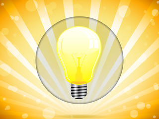 Image showing Light Bulb on Colorful Background