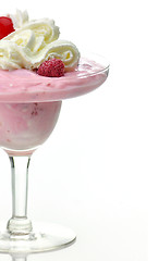 Image showing strawberry yogurt dessert