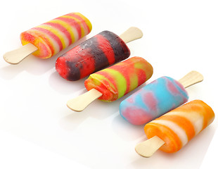 Image showing colorful ice cream pops