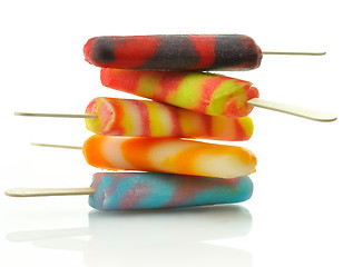 Image showing colorful ice cream pops