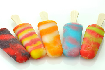 Image showing colorful ice cream pops