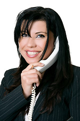 Image showing Friendly telephone manner