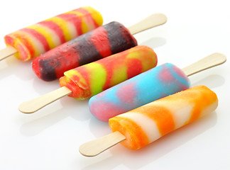 Image showing colorful ice cream pops