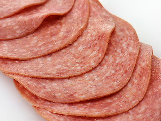 Image showing Sliced Salami