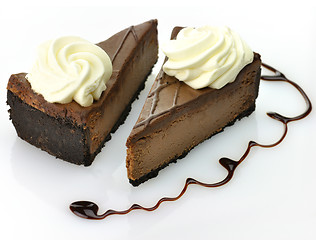 Image showing chocolate cheesecake