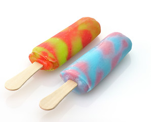 Image showing colorful ice cream pops