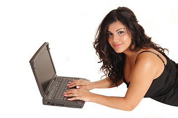 Image showing Girl with laptop.