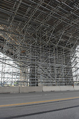 Image showing Bridge repair with scaffolding.