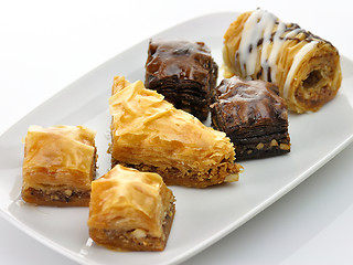 Image showing fresh baklava assortment 