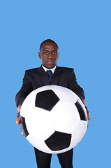 Image showing African soccer fan