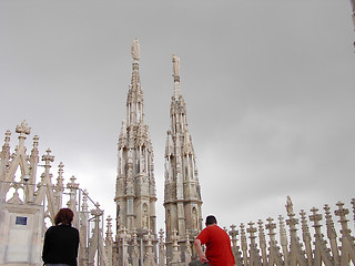 Image showing On the roof of the church