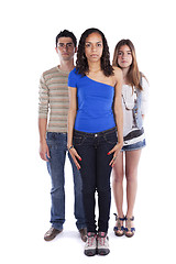 Image showing Three teenagers friends