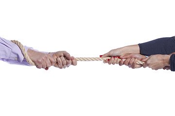 Image showing Tug-of-war hands