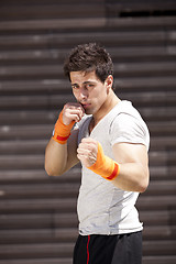 Image showing Kick boxing athlete