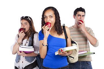 Image showing Three teenage students