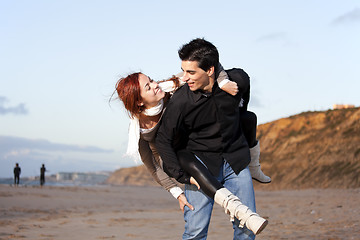 Image showing Young couple having fun