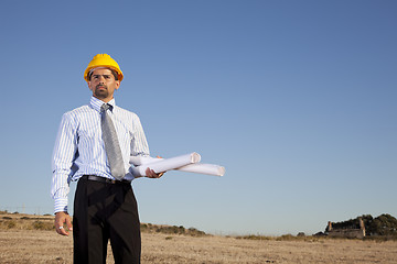 Image showing Engineer at the construction site