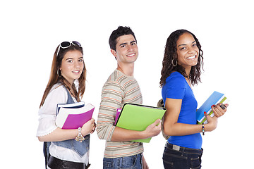 Image showing Three teenage students