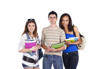 Image showing Three teenage students