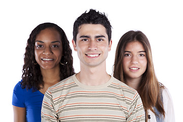 Image showing Three happy teenagers