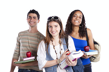 Image showing Three teenage students