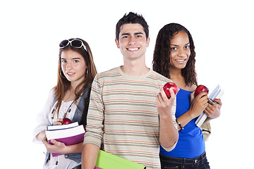 Image showing Three teenage studens