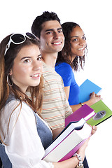 Image showing Three teenage studens