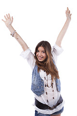 Image showing Happy teenager woman