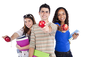 Image showing Three teenage students