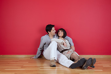 Image showing mature couple enjoying the new house