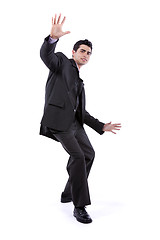 Image showing Businessman almost falling