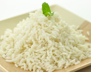 Image showing White steamed rice