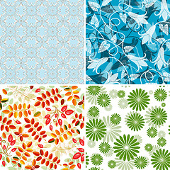 Image showing Set seamless patterns