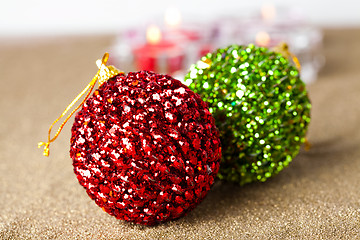 Image showing Christmas baubles