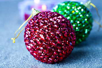 Image showing Christmas baubles