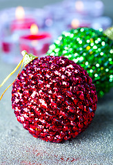 Image showing Christmas baubles