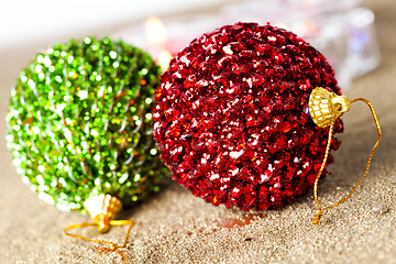 Image showing Christmas baubles