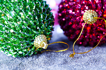 Image showing Christmas baubles