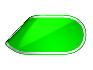 Image showing Green rounded hamous sticker or label 