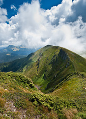 Image showing Hiking: Carpathian mountains landscape