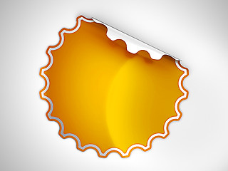 Image showing Orange round hamous sticker or label 