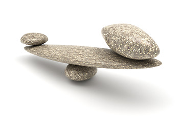 Image showing Harmony and Balance: Pebble stability scales