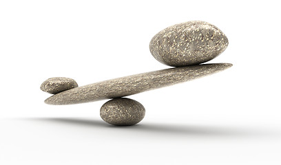 Image showing Weighty argument: Pebble stability scales with stones
